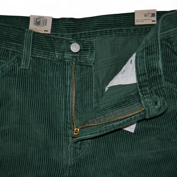 Levis 568 Loose Fit Corduroy Carpenter Pants Mens 36x34 Green Y2K Skater Utility - Picture 8 of 16